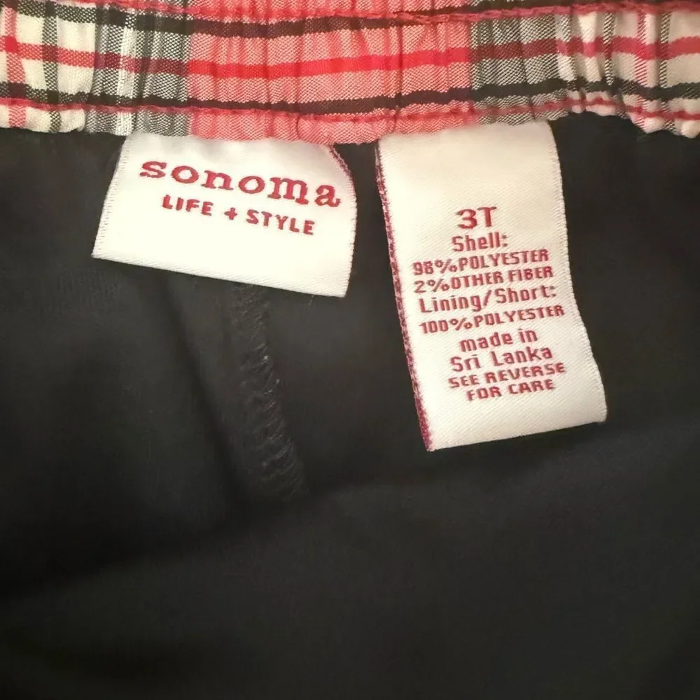 Sonoma Life + Style Red Plaid Skirt 3T